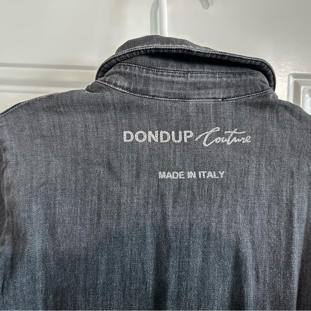 ✨DONDUP Black Button-Up Denim Shirt NWT Sz Medium✨ - Picture 5 of 9